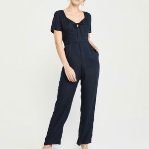 Cinch-front Jumpsuit